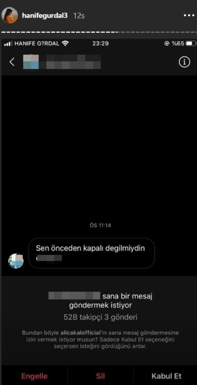 Hanife'den takipçisinin yorumuna tükürüklü tepki - Sayfa:1