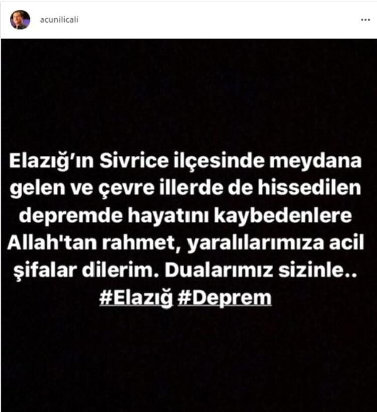 Elazığ depremi sonrası ünlü isimler tek yürek oldu - Sayfa:3