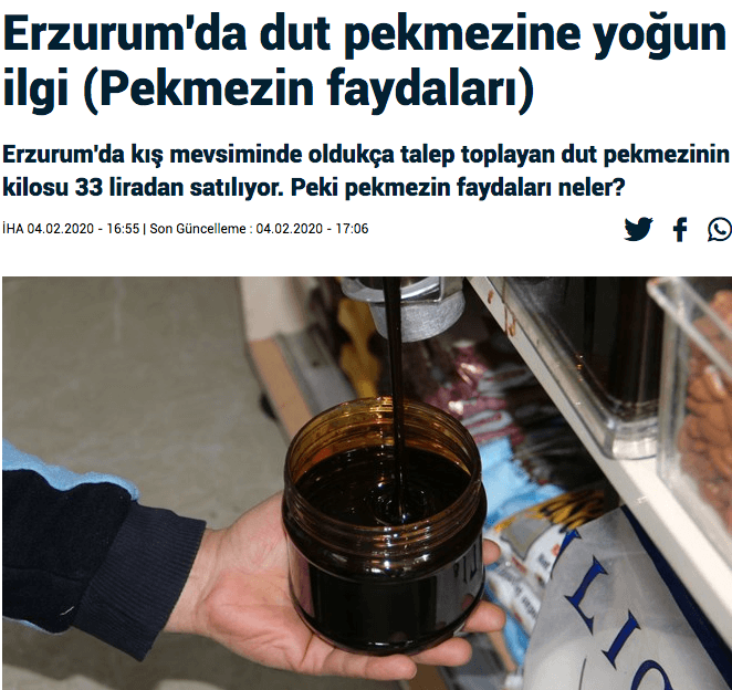 Cumhurbaşkanı Erdoğan Coronavirus'ten korunmak için 'dut pekmezi' önerdi, gazeteler faydalarını yazdı! - Sayfa:3