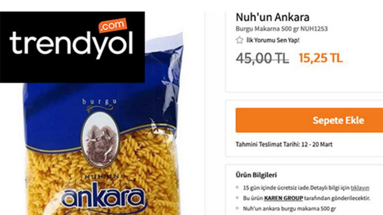 Trendyol'dan '45 liradan 15 liraya düşen makarna' açıklaması! - Sayfa:2