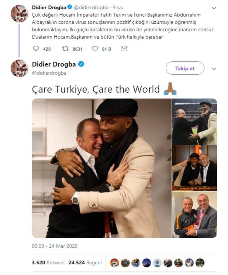Coronavirus testi pozitif çıkmıştı... Fatih Terim'e destek paylaşımları! - Sayfa:3