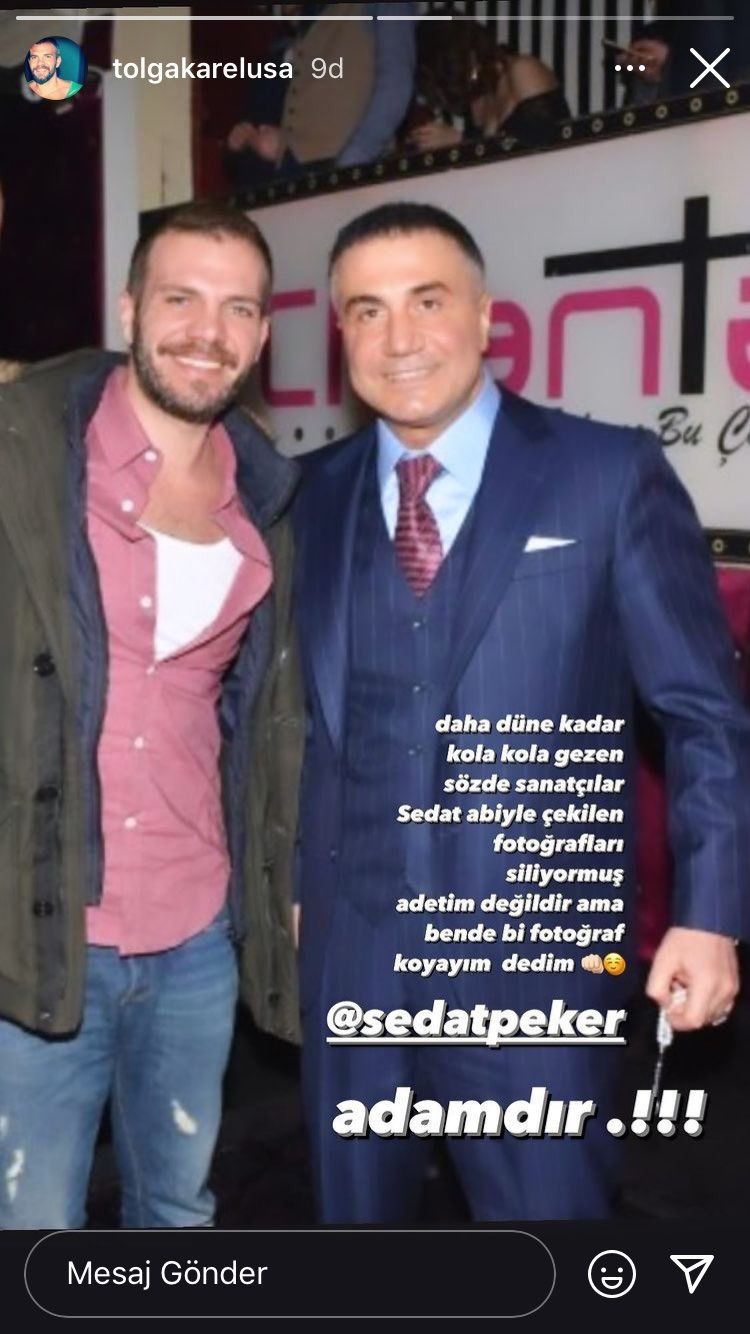 Tolga Karel, Sedat Peker ile fotoğrafını paylaştı: Sözde sanatçılar Sedat abiyle çekilen fotoğrafları siliyormuş - Sayfa:2