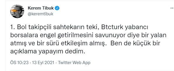 BtcTurk'un kurucusu Kerem Tibuk'tan iddialara sert tepki: Sahtekarın teki... - Sayfa:2