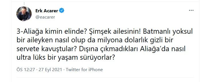 Sedat Peker'in tweetlerini paylaşan Erk Acarer'den yeni bomba paylaşımlar... Binali Yıldırım ve oğlu Erkam Yıldırım’ı hedef aldı - Sayfa:3