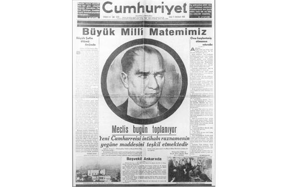 ataturk un oldugu gun gazeteler boyle